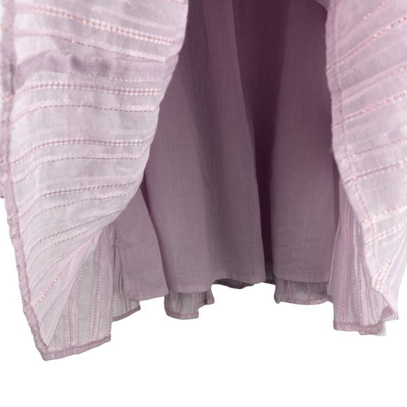 NWT House of Harlow 1960 dress Midi Women Size M Short Sleeve Ruffles Lavender - Picture 6 of 12